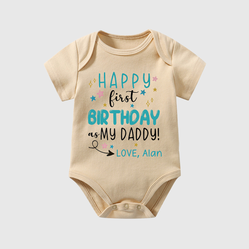 Personalized First Birthday as My Daddy Cozy Onesie| BBcloth2205