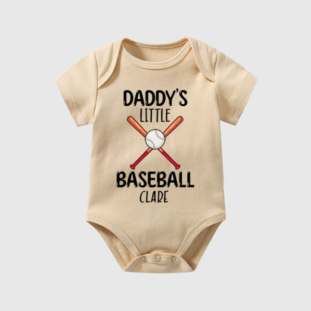 Personalized Daddy's Little Baseball Buddy Cozy Onesie| BBcloth2206