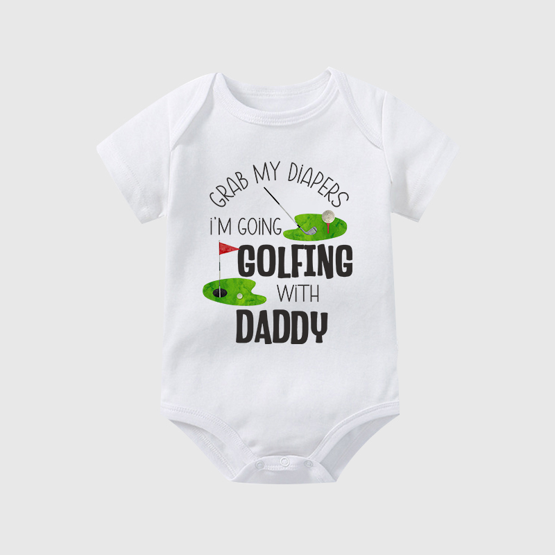 Personalized I'm Going Golfing With Daddy Cozy Onesie| BBcloth2217