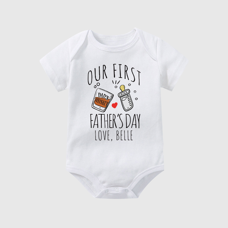 Personalized Our First Father's Day Cozy Onesie| BBcloth2220