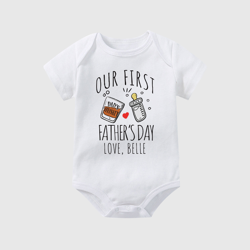 Personalized Our First Father's Day Cozy Onesie| BBcloth2220