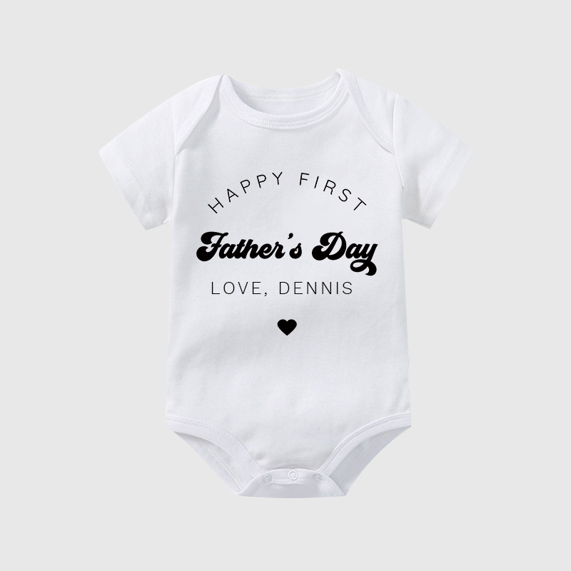 Personalized Happy First Father's Day Cozy Onesie| BBcloth2219