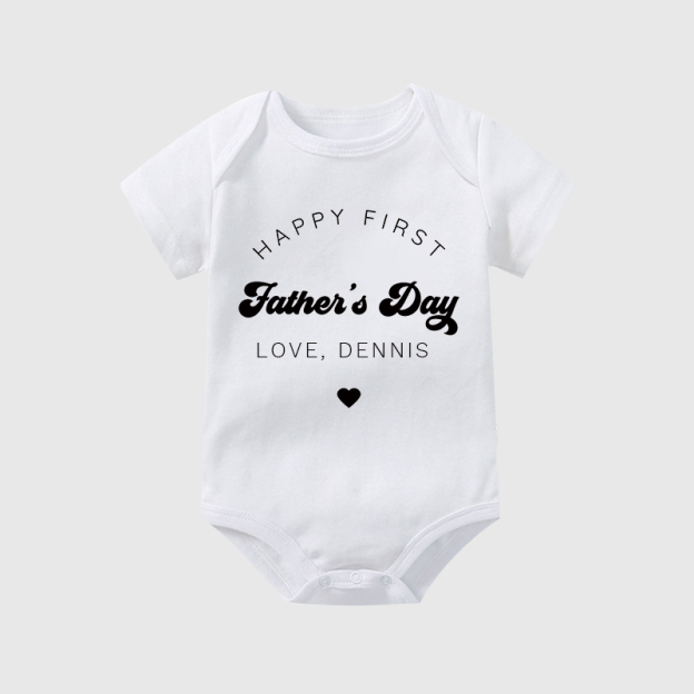 Personalized Happy First Father's Day Cozy Onesie| BBcloth2219