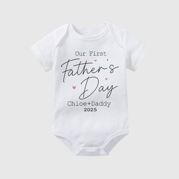 Personalized Happy First Father's Day Cozy Onesie| BBcloth2222
