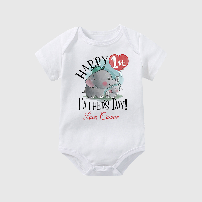 Personalized Happy First Father's Day Cozy Onesie| BBcloth2225