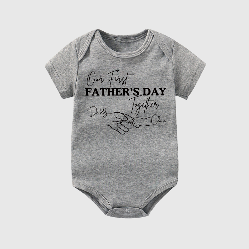 Personalized Happy First Father's Day Cozy Onesie| BBcloth2226