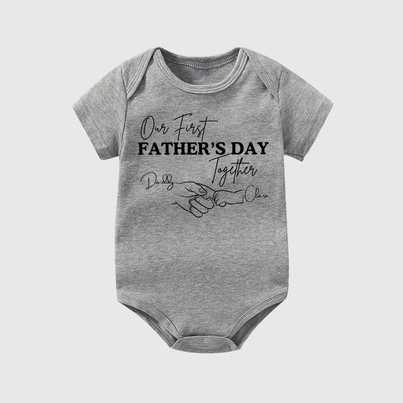 Personalized Happy First Father's Day Cozy Onesie| BBcloth2226
