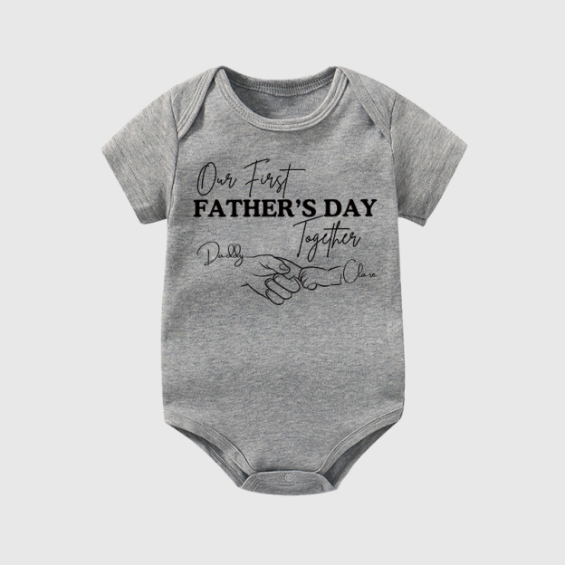 Personalized Happy First Father's Day Cozy Onesie| BBcloth2226