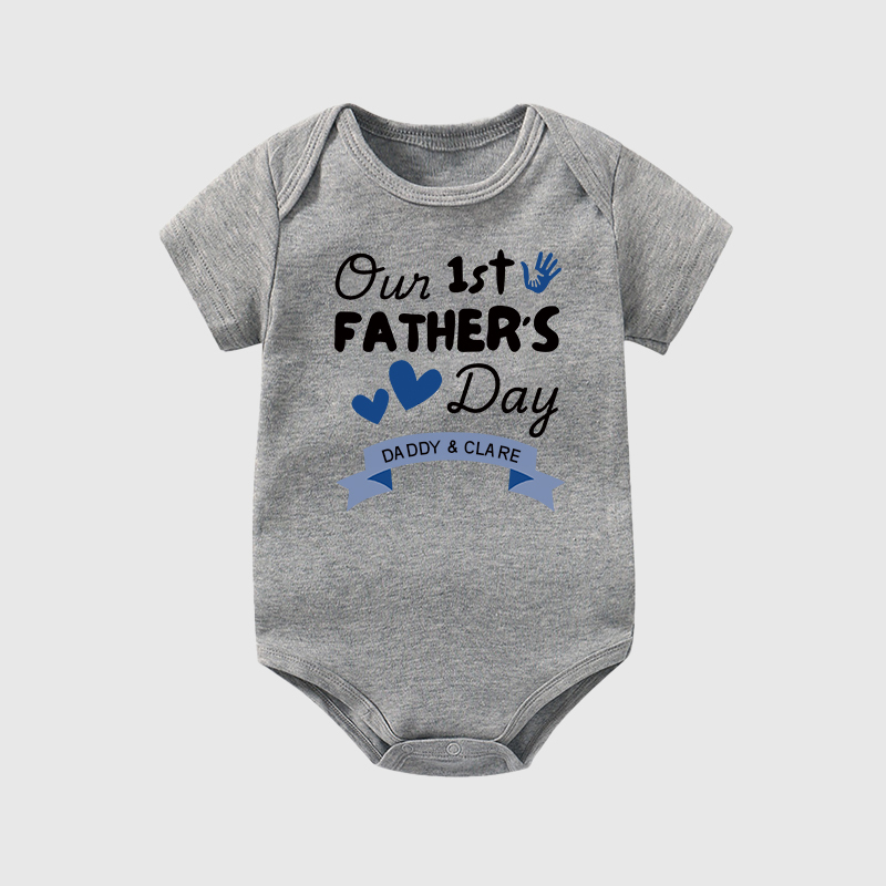 Personalized Happy First Father's Day Cozy Onesie| BBcloth2227