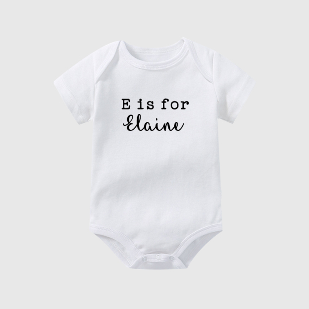 Personalized Baby N is for Name Cozy Onesie| BBcloth2203