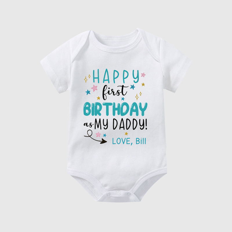 Personalized First Birthday as My Daddy Cozy Onesie| BBcloth2205
