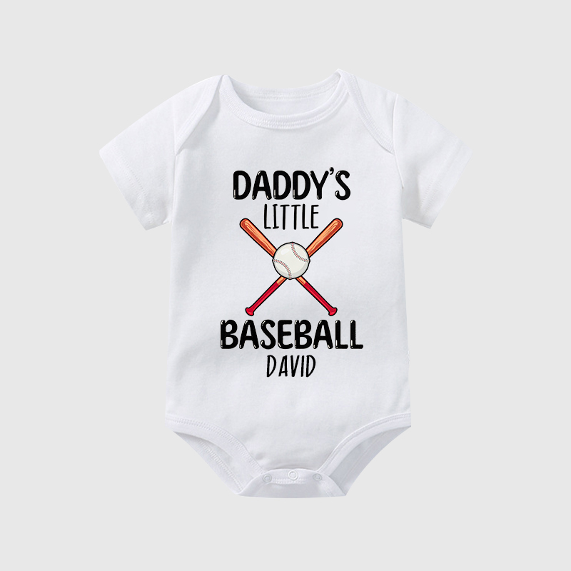 Personalized Daddy's Little Baseball Buddy Cozy Onesie| BBcloth2206