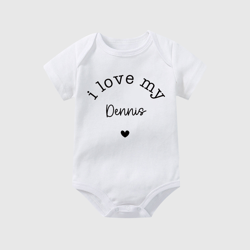 Personalized I Love My Custom Name Baby Cozy Onesie| BBcloth2213