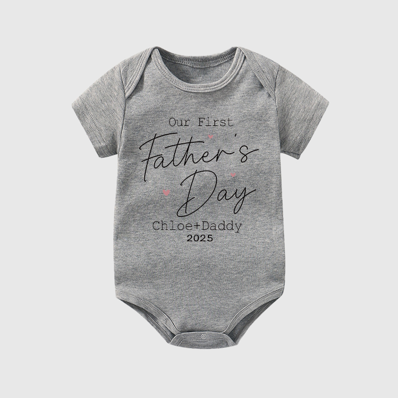 Personalized Happy First Father's Day Cozy Onesie| BBcloth2222
