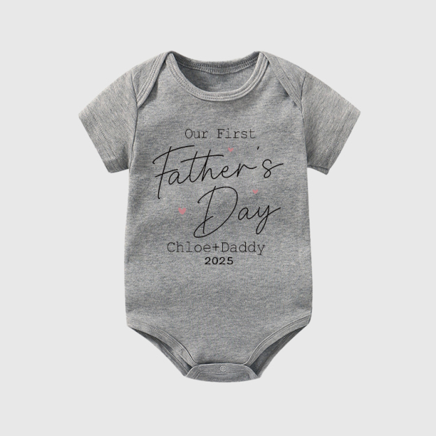 Personalized Happy First Father's Day Cozy Onesie| BBcloth2222