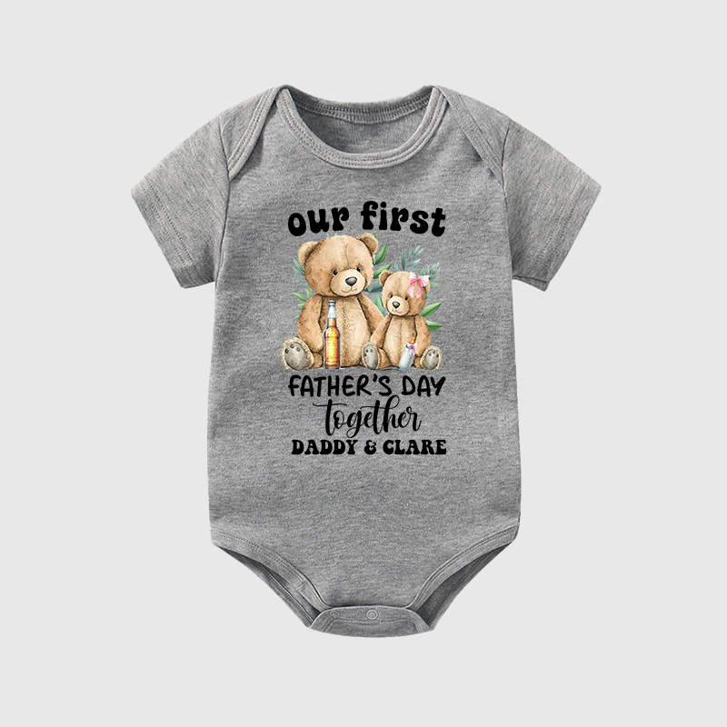 Personalized Happy First Father's Day Cozy Onesie| BBcloth2223