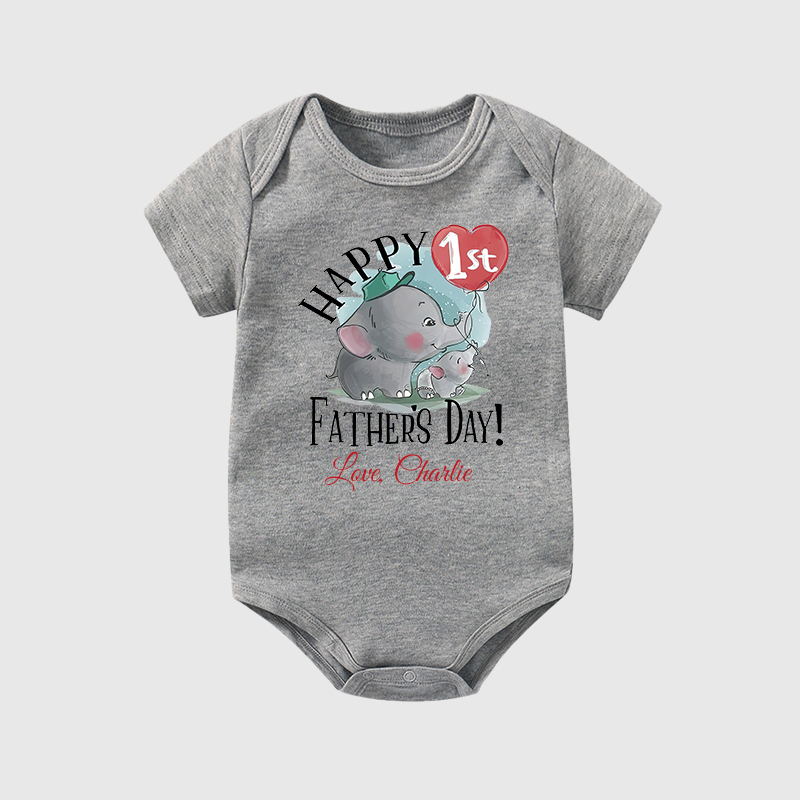 Personalized Happy First Father's Day Cozy Onesie| BBcloth2225