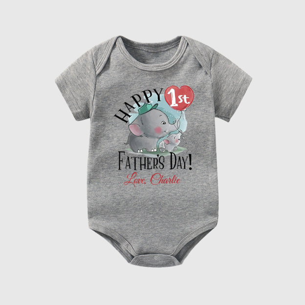 Personalized Happy First Father's Day Cozy Onesie| BBcloth2225