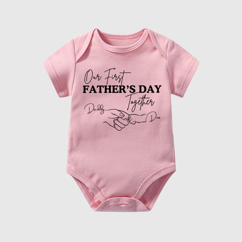 Personalized Happy First Father's Day Cozy Onesie| BBcloth2226