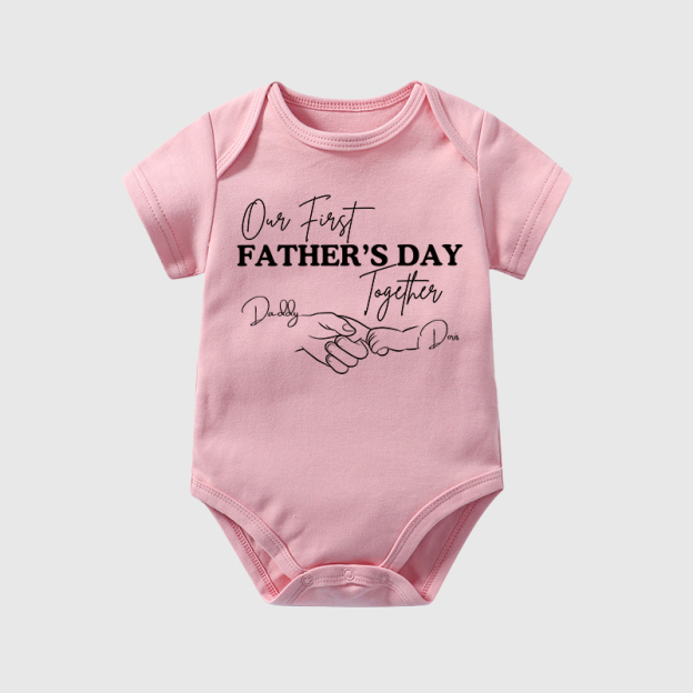 Personalized Happy First Father's Day Cozy Onesie| BBcloth2226