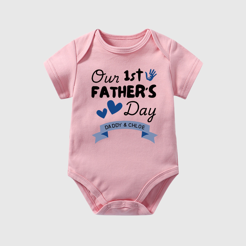 Personalized Happy First Father's Day Cozy Onesie| BBcloth2227