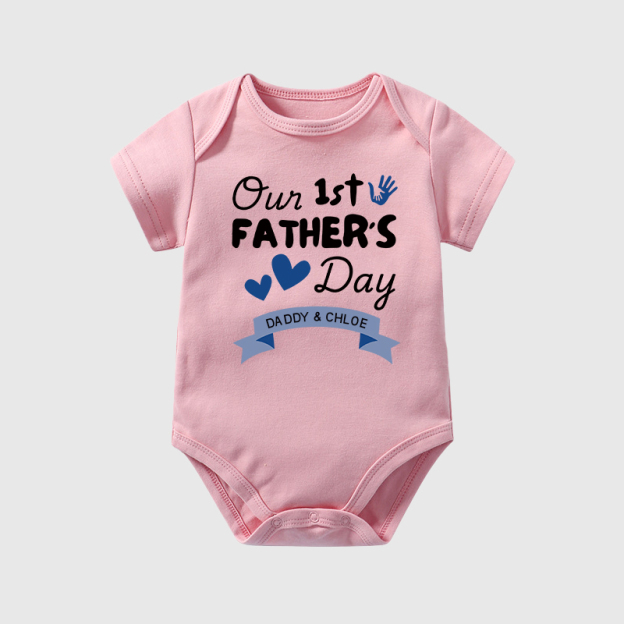 Personalized Happy First Father's Day Cozy Onesie| BBcloth2227