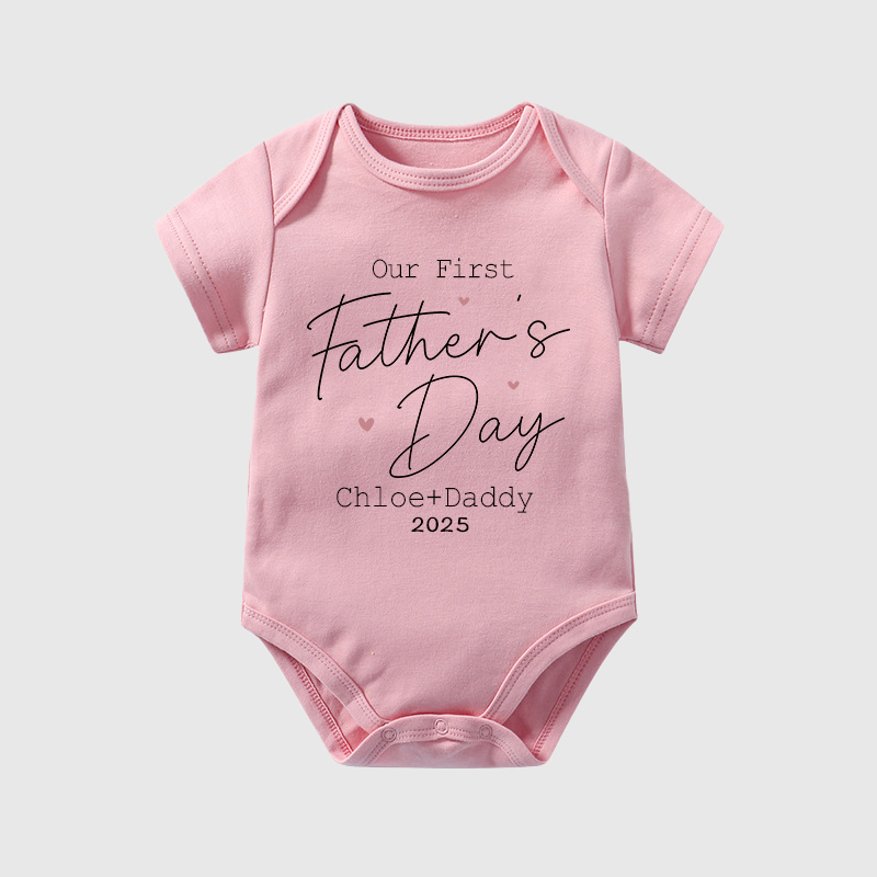 Personalized Happy First Father's Day Cozy Onesie| BBcloth2222