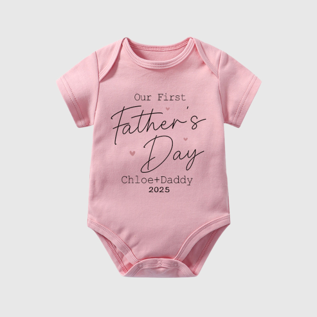 Personalized Happy First Father's Day Cozy Onesie| BBcloth2222