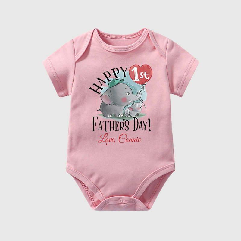 Personalized Happy First Father's Day Cozy Onesie| BBcloth2225