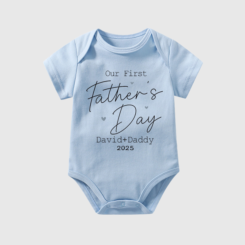 Personalized Happy First Father's Day Cozy Onesie| BBcloth2222