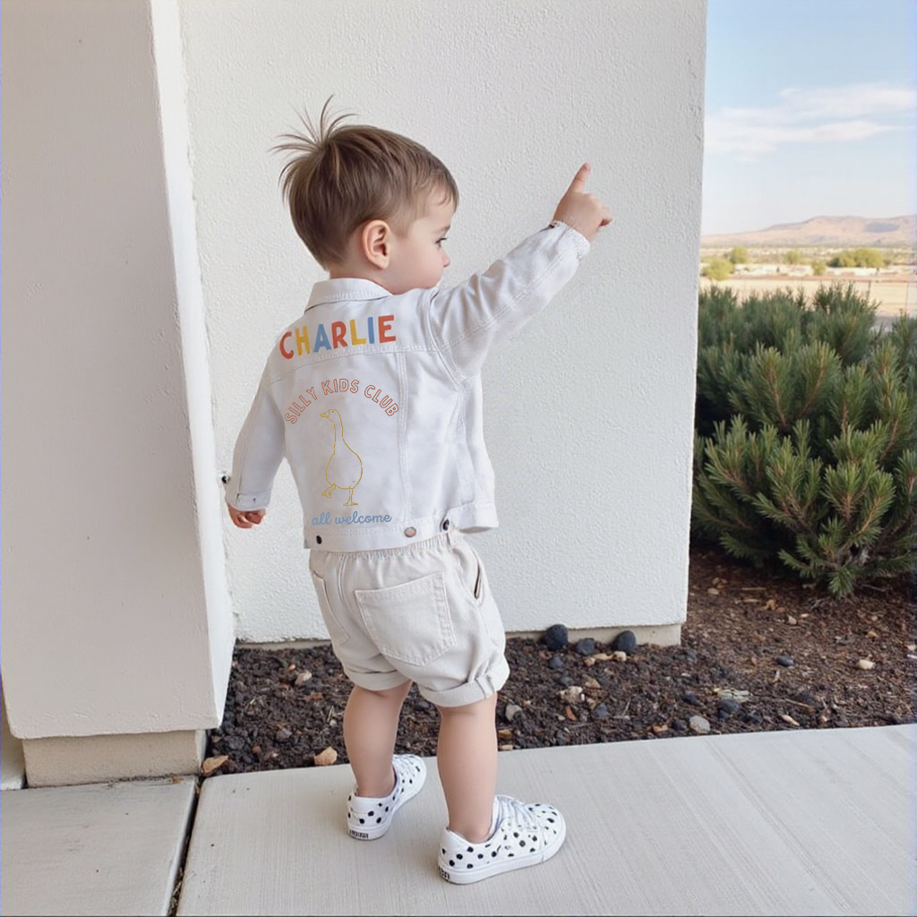 Personalized Kid Goose White Jacket| Cloth229
