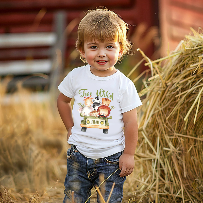 Personalized Kid Safari Birthday Cozy T-Shirt| Cloth1446
