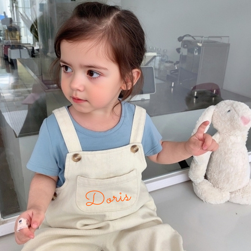 Personalized Kids Oversized Denim Loose Overalls| Pants10