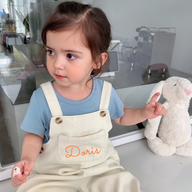 Personalized Kids Oversized Denim Loose Overalls| Pants10