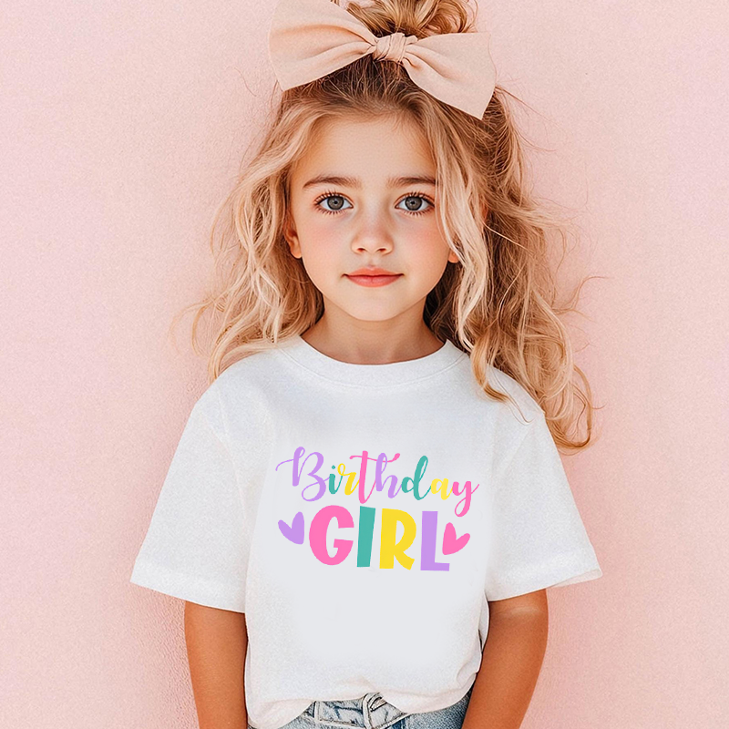 Personalized Girl Colorful Birthday T-Shirt| Cloth1473