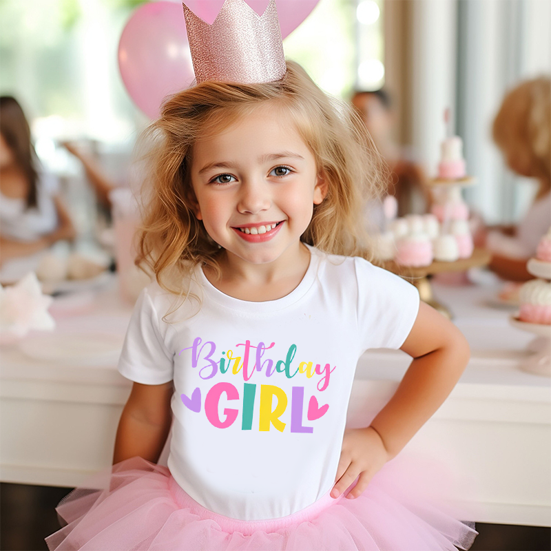 Personalized Girl Colorful Birthday T-Shirt| Cloth1473