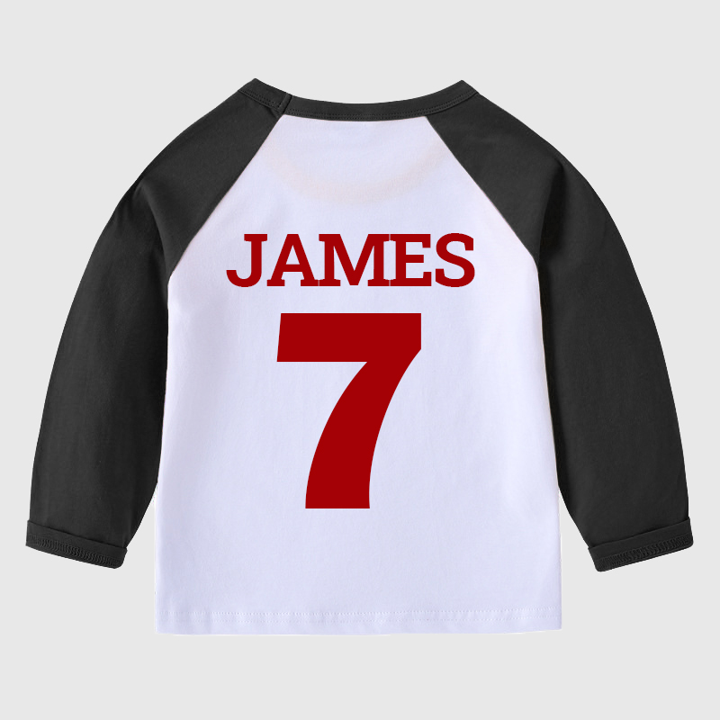 Personalized Kids Baseball Long Sleeves Shirt| Cloth112
