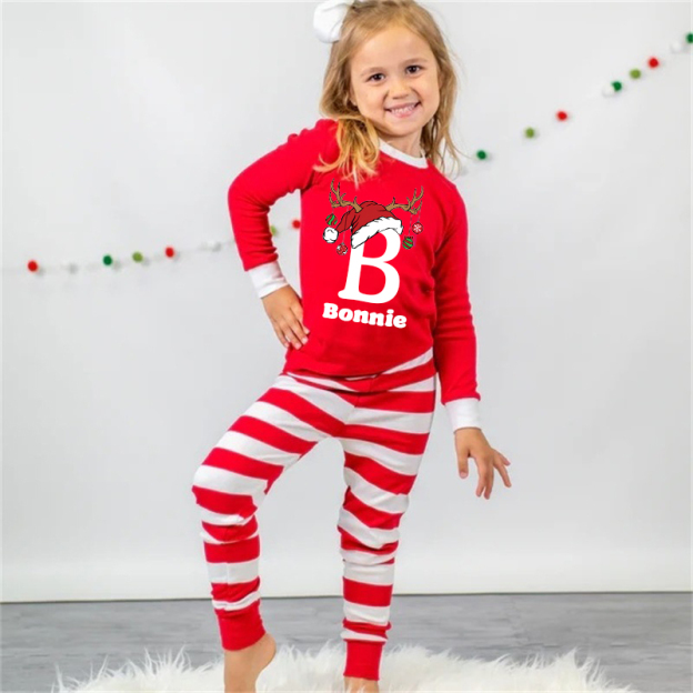 Personalized Family Monogram Christmas Pajamas Set| Cloth2402