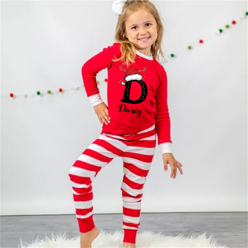 Personalized Family Monogram Christmas Pajamas Set| Cloth2401