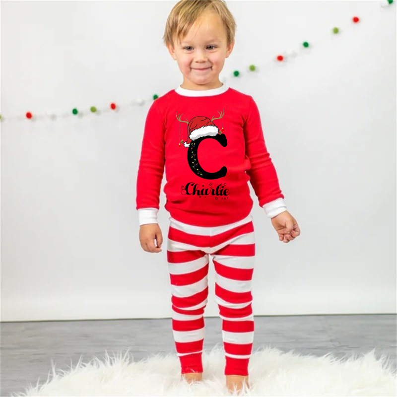 Personalized Family Monogram Christmas Pajamas Set| Cloth2401