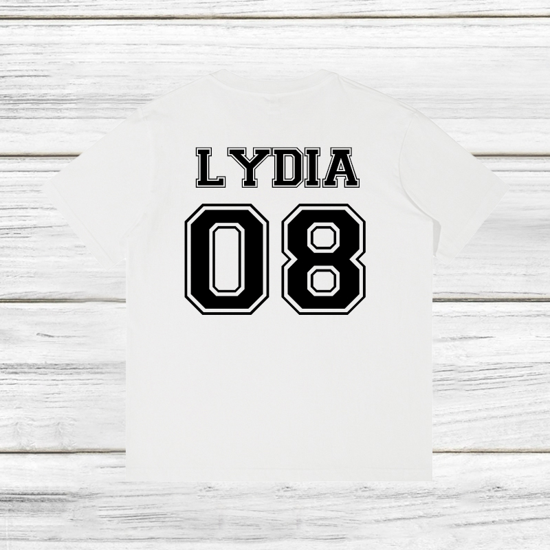 Personalised Dad and Baby Last Name Number Matching Shirts| Match03
