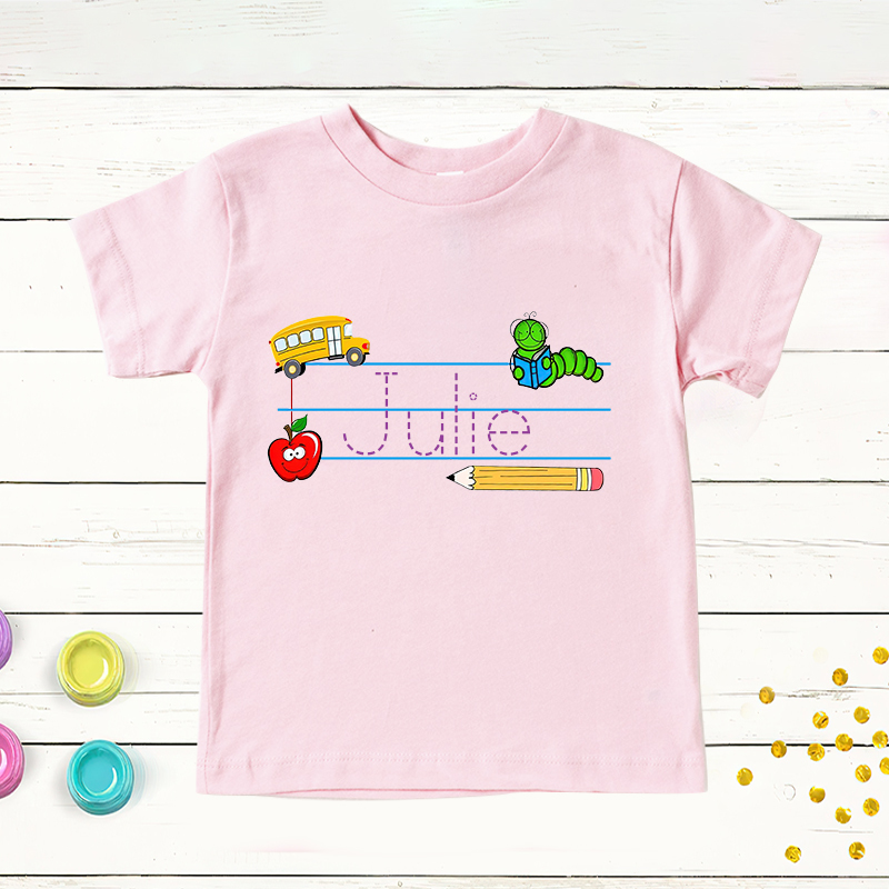 Personalized Kids Back To School Name T-Shirt| Cloth1404