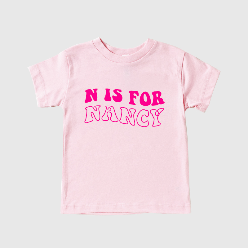 Personalized Kids N is for Name Retro T-Shirt| Cloth168
