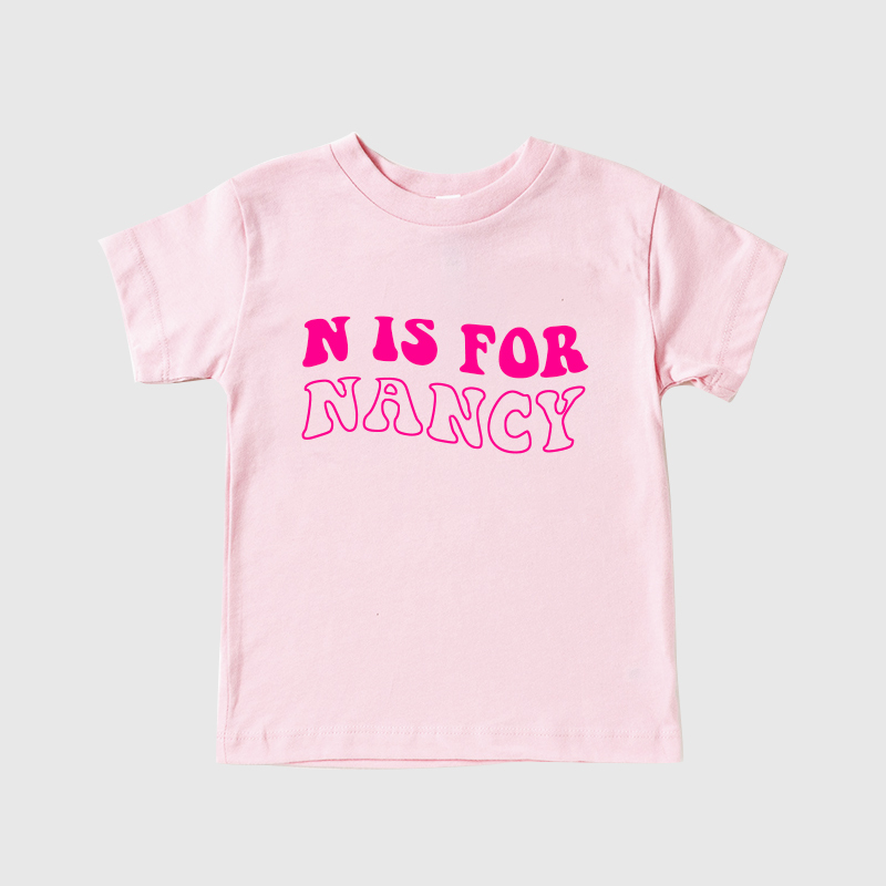 Personalized Kids N is for Name Retro T-Shirt| Cloth168