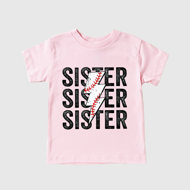 Personalized Girls Baseball Sister T-Shirt| Cloth148