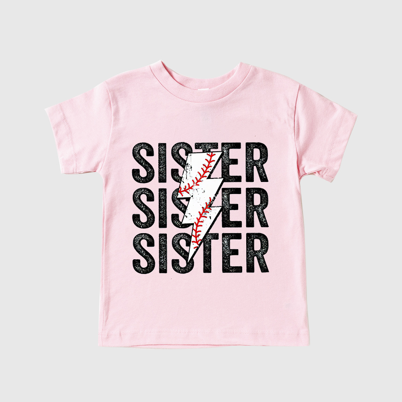 Personalized Girls Baseball Sister T-Shirt| Cloth148