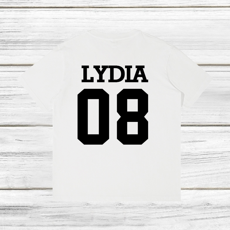 Personalised Dad and Baby Last Name Number Matching Shirts| Match02