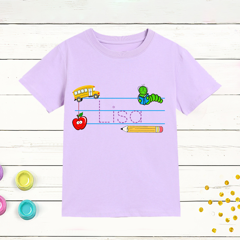 Personalized Kids Back To School Name T-Shirt| Cloth1404