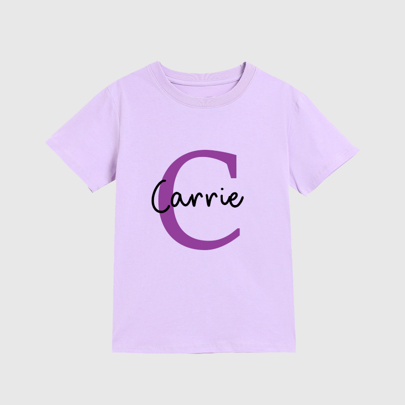 Personalized Kids Cozy Initial T-Shirt| Cloth123