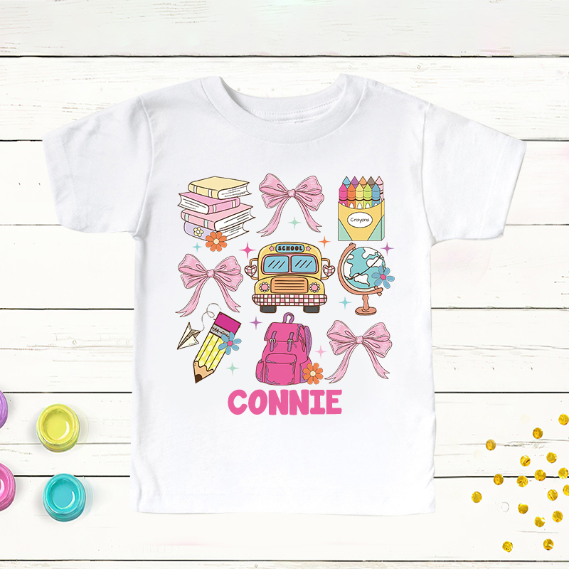 Personalized Girls Back To School Name T-Shirt| Cloth1481
